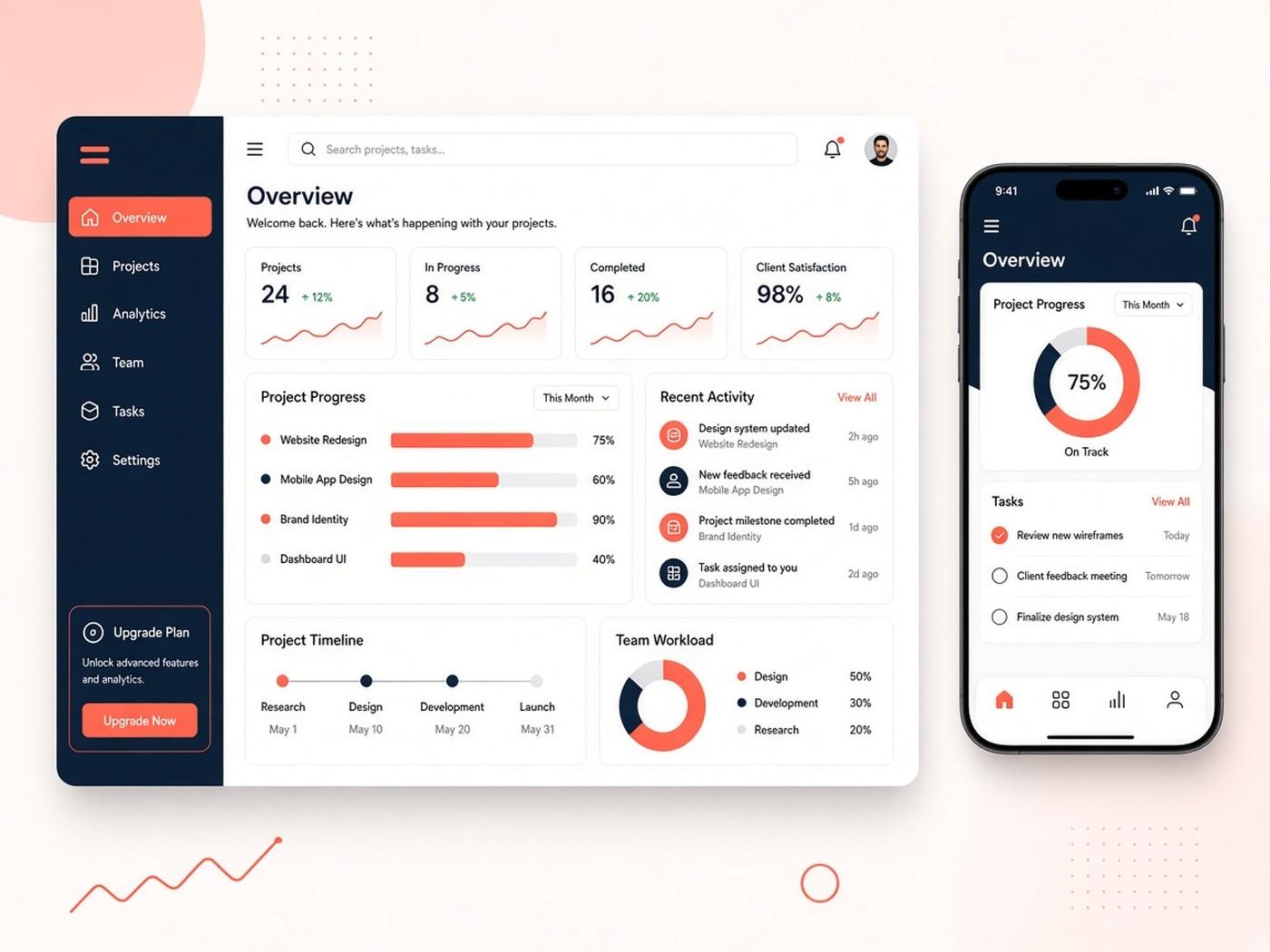 UI/UX design — Product and marketing interfaces structured around user goals and conversion.